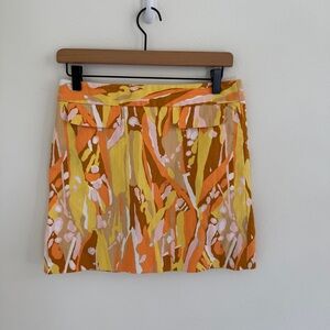 Vintage J. Crew Cotton Limoncello Print Mini Skirt Sz XS Y2K